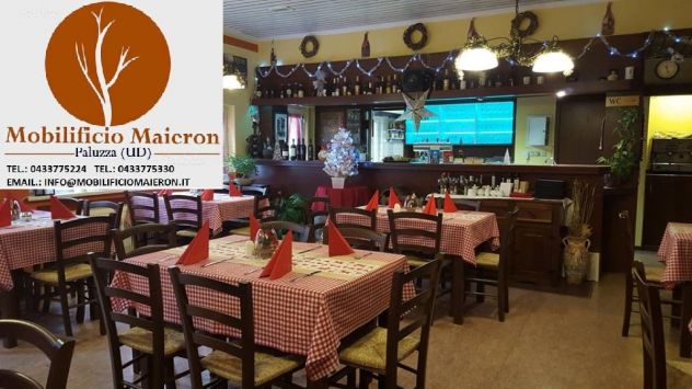 Set Modena Sedie e Tavoli Per Arredo Ristorante Pub Pizzeria Ristorante Shabby - Foto 4