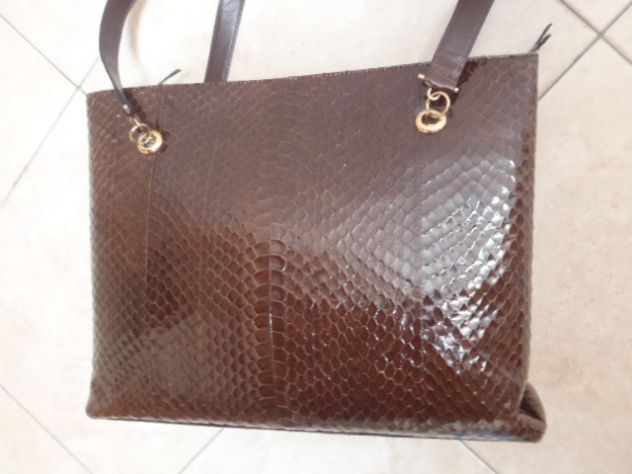 Borsa in pelle pitone - Foto 2