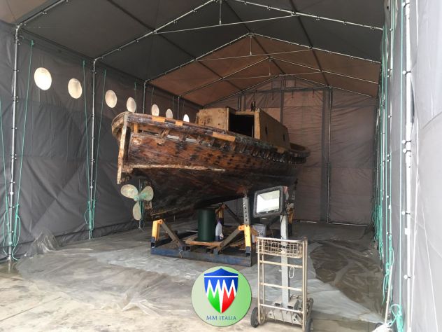 Tunnel Per Rimessaggio, Magazzino , Deposito 8 x 12 x 5,25 Mt. Telo Pvc 720 - Foto 7