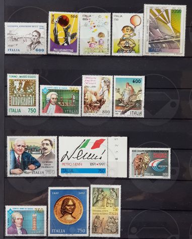 ITALIA 1990-1993 lotto di 57 francobolli - Foto 2