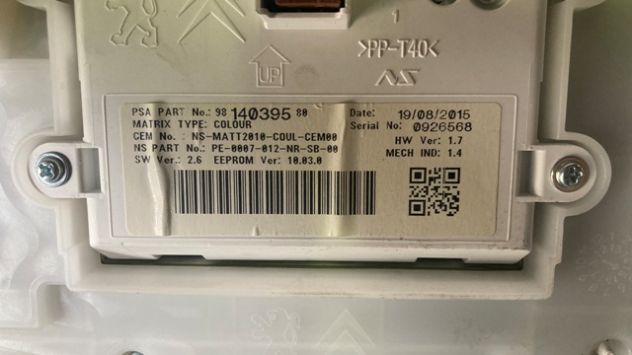 Quadro strumenti Peugeot 2008 1.6 HDI del 2016 (9814699380) - Foto 5