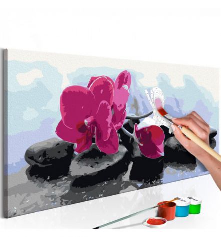 Quadro Fai Da Te 80x40 Cm. Fiori Viola ARREDALACASA Spedizione Gratis