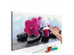 Quadro Fai Da Te 80x40 Cm. Fiori Viola ARREDALACASA Spedizione Gratis