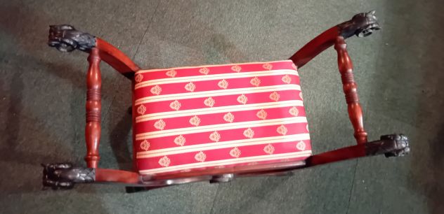 UNICO PARTICOLARE RARO SGABELLO INGLESE DI ANTIQUARIATO - Foto 2