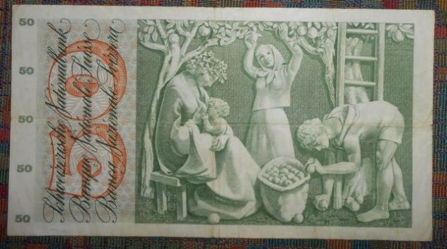 banconota Svizzera da 50 franchi del 1968 - Foto 2
