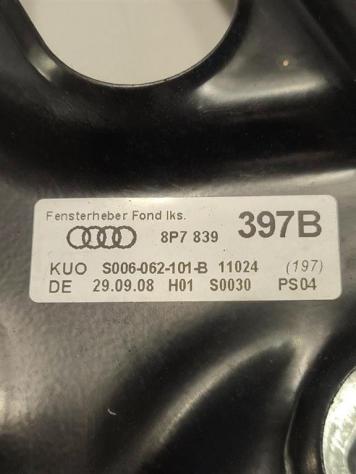 MECCANISMO ALZAVETRO POST. SX AUDI A3 Cabriolet Serie (8P7) 8P7839397B CBA (0813) - Foto 2