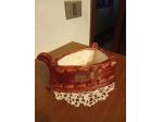 Porta vaso a ferro da stiro, ceramica -Vintage