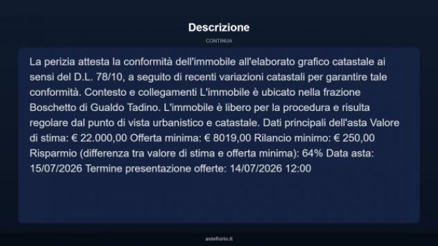 Immobile in asta di 60 m² in vendita a Gualdo Tadino - Foto 14