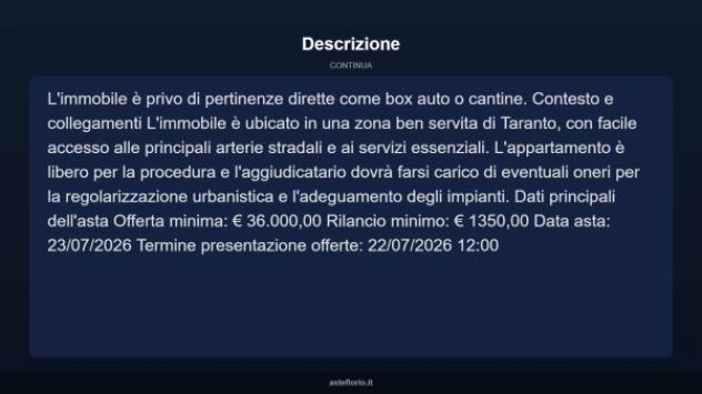 Immobile in asta di 56 m² in vendita a Taranto - Foto 4