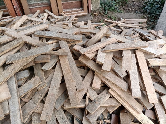 Vecchio parquet rovere e larice e travi - Foto 3