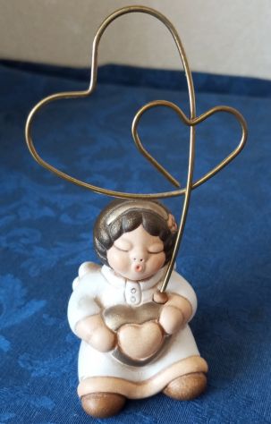THUN Portafoto Angelo Bimbo Cuore in Ceramica Originale THUN - Foto 8