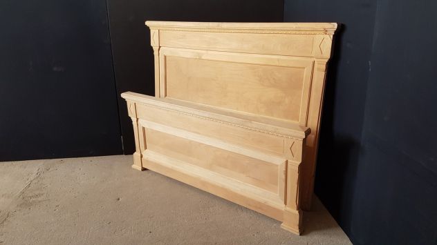 LETTI MATRIMONIALI RP 140 NUOVI IN LEGNO GREZZO - 035