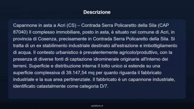Immobile in asta di 39147 m² in vendita a Acri - Foto 4