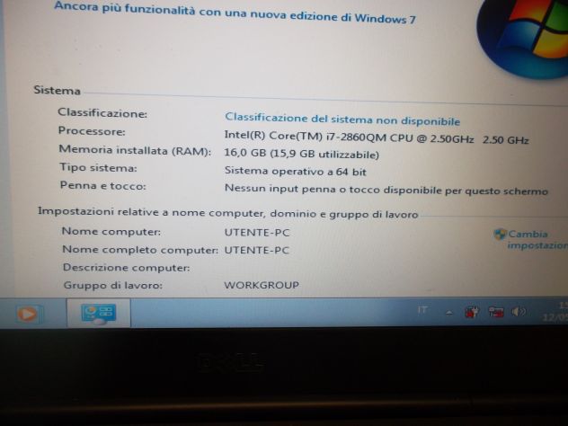 WORKSTATION DELL PRECISION M6400 CORE I7+16G+250SSD+2G VIDEO+WINDOWS 11 - Foto 10