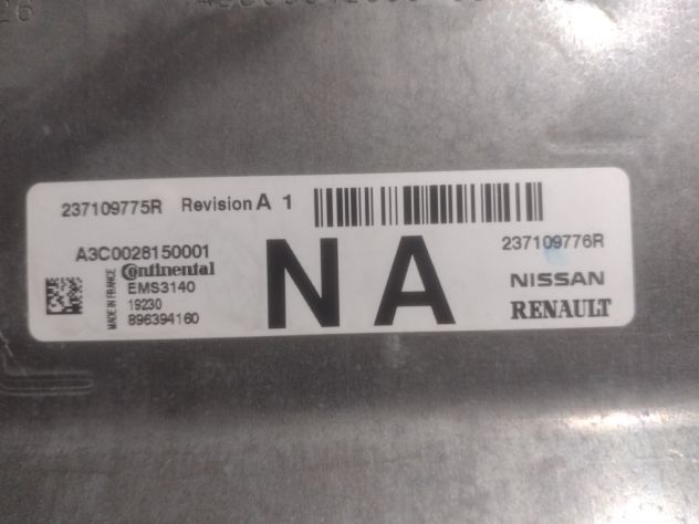 CENTRALINA MOTORE A3C0028150001 EMS3140 237109775R Renault Continental 29059 C - Foto 6