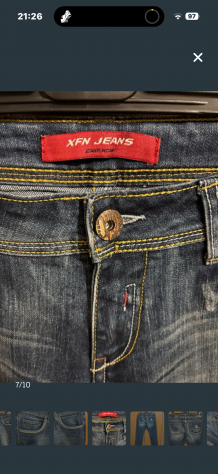 JEANS COME NUOVI DA DONNA/RAGAZZA A VITA BASSA MARCA XFN JEANS LEGGERMENTE ELAST - Foto 7