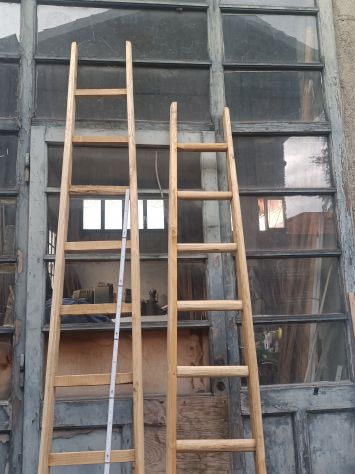 Scale pioli varie misure e forme in legno castagno - Foto 3