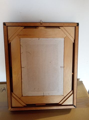 Pittura Ad Olio Dipinto A Mano con cornice a legno - Foto 2
