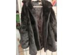 Cappotto Alba Fornari midi a pelo lungo con tasche effetto pelliccia taglia 50