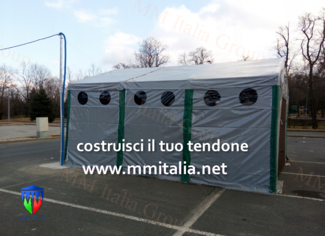 CAPANNONI TELONATI 8 X 20 X 3,96 MT. USO MAGAZZINO AGRICOLO - Foto 2