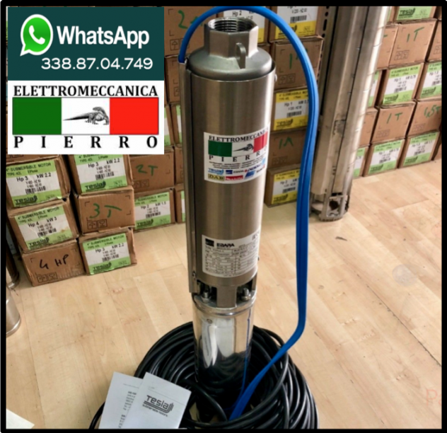 Pompa sommersa per pozzi 4"- HP1.5 V400 LT100 9BAR - EBARA - DAB - TESLA