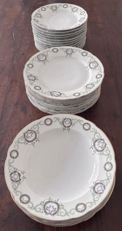 Servizio piatti antico Richard Ginori Doccia – 24 pz – condizioni perfette - Foto 2