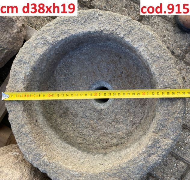 Antica vasca lavabo rustica in pietra granito 2 - Foto 9