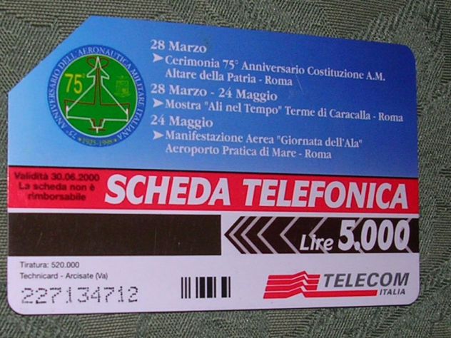 SCHEDA TELEFONICA ITALIA 35U