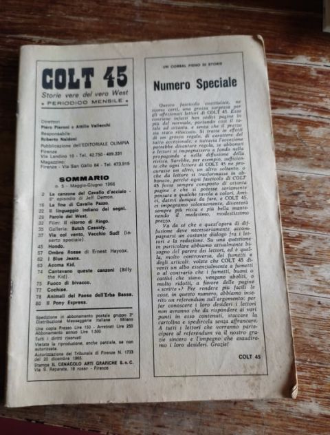 Colt 45, n. 5 del maggio / giugno 1966