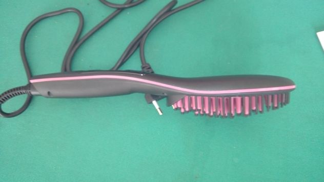 spazzola per capelli lisciante elettrica piastra in ceramica ionica - Foto 4