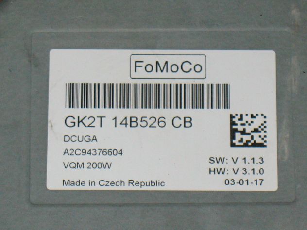 GK2T14B526CB CENTRALINA CHIUSURA TRANSIT CUSTOM 2.0 200W A2C94376604 - Foto 2