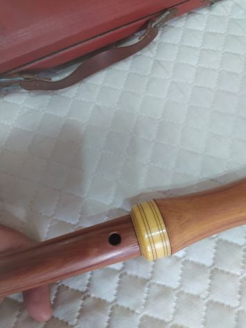 Antico flauto dolce contralto o tenore raro in legno marchio Barenreiter - Foto 6
