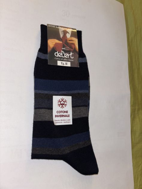 CALZE NUOVE CON CARTELLINO IN COTONE INVERNALE DA UOMO”DeBert”MADE IN ITALY