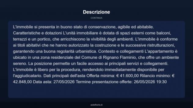 Immobile in asta di 180 m² con più di 5 locali in vendita a Rignano Flaminio - Foto 8