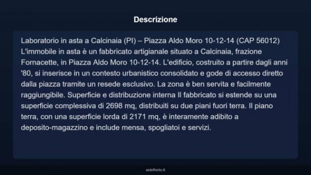 Immobile in asta di 2698 m² in vendita a Calcinaia - Foto 4
