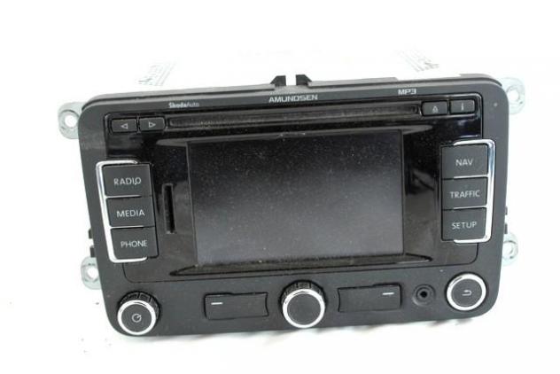 3T0035191 AUTORADIO SISTEMA DI NAVIGAZIONE SATELLITARE SKODA OCTAVIA SW 1.6 D 77KW 5M 5P (2009) RICAMBIO USATO (NON FORNIAMO CODICE AUTORADIO, MA SOLO