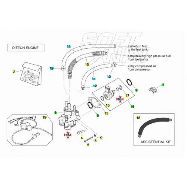 Or iniettore Aprilia SR - AP5RAR000108 - Foto 3