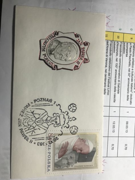 16 buste polacche dedicate al viaggio apostolico del S.S. Giovanni Paolo II - Foto 7