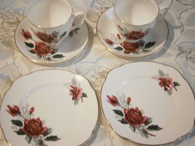 Duchess Bone China England" - Set tazzine antiche in porcellana inglese anni 30' - Foto 3
