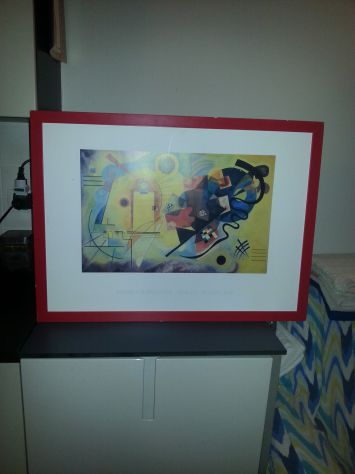 QUADRO STAMPA SU PANNELLO TENUTO MOLTO BENE,RIPRODUZIONE DEL 1925,DI KANDINSKY C