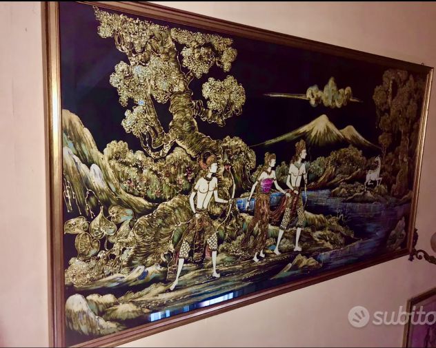 Batik Balinese di Ubud unico e firmato del 1978