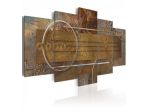 Quadro Col Cerchio - Marrone - 100x50 E 200x100 ARREDALACASA