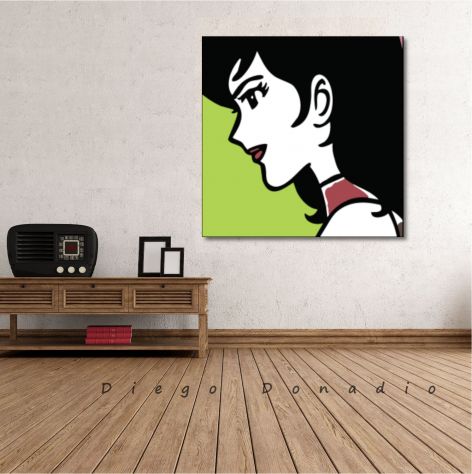 Margot Lupin dipinto a mano pop art