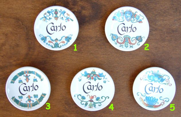 Piattino in ceramica personalizzato con nome Carlo - Foto 2