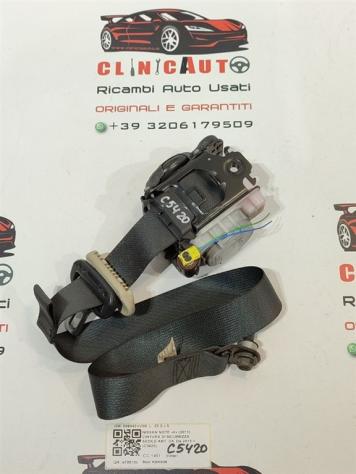 CINTURA DI SICUREZZA ANTERIORE DESTRA NISSAN Note 2° Serie 868843VV0B K9K608 (08)