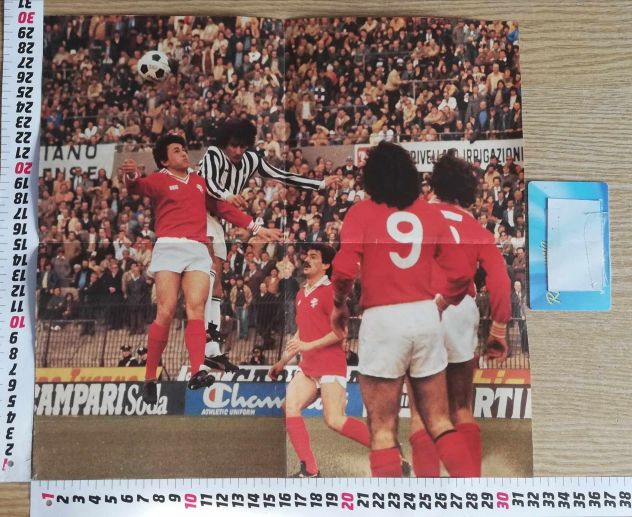 Poster Juventus - Perugia anni 80 con Gaetano Scirea