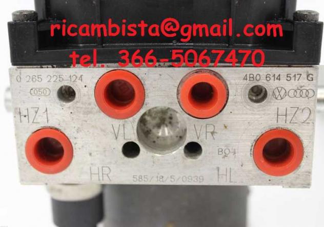 0265225124 4B0614517J 0265950055 Gruppo ABS Volkswagen Passat 2.0 anno 2005