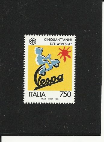 ITALIA REPUBBLICA:FRANCOBOLLO EMESSO NEL 1996 - PIAGGIO-VESPA