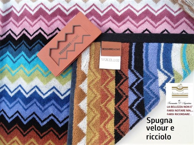 Teli spugna  set asciugamani MISSONI 1 viso + 1 ospite misure max - Foto 2