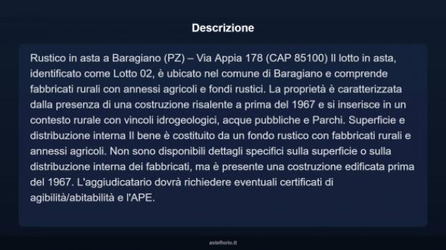 Immobile in asta di 200 m² in vendita a Baragiano - Foto 2